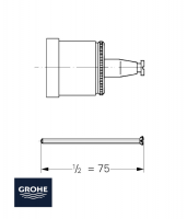 PROLONGACIÓN 40mm PARA 34400 GROHE MEDIDAS